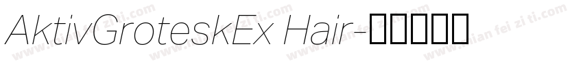 AktivGroteskEx Hair字体转换